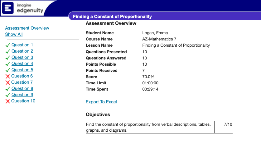 Unlocking An Assessment From The Student's Gradebook – Edgenuity