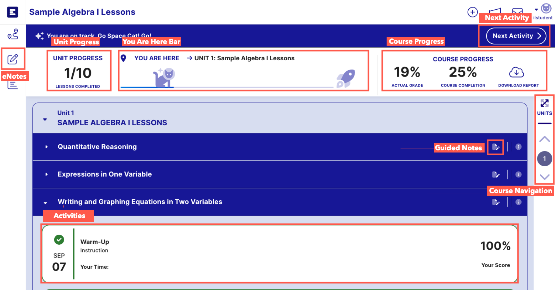 EdgeEX — Using the Course Map in the Student Learning Experience