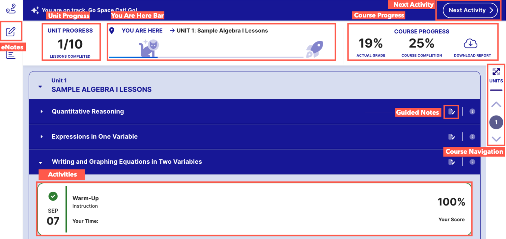 EdgeEX — Using the Course Map in the Student Learning Experience