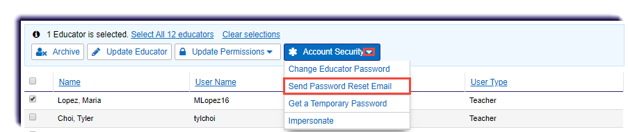 Sending an Educator a Password Reset Email – Edgenuity