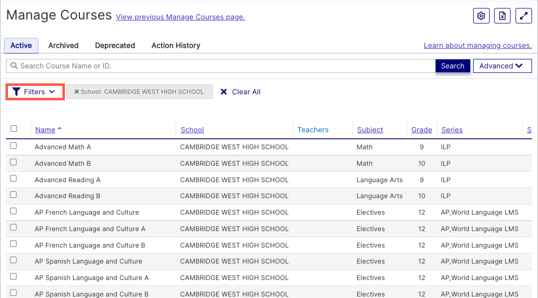 Accessing the Course List Edgenuity